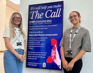 Annabel Hill, housing assistant, and Halle-Jae McGuire, housing apprentice, at Housing Plus Group