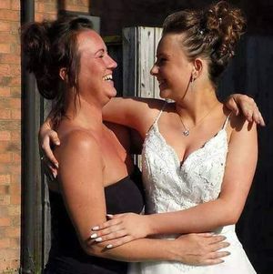 Whitney, 18, and her mum Susan before Whitney was taken ill