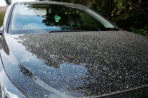 A Saharan dust cloud covered cars in the West Midlands last September