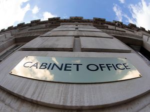 Sign for the Cabinet Office in Whitehall, London