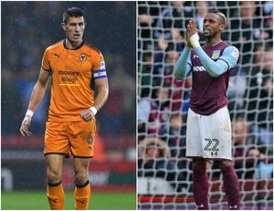 Danny Batth faces a tough test in dealing with Jonathan Kodjia (Photos: AMA/Sam Bagnall and Tony Marsh)