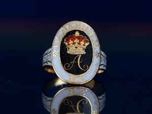 Supporting image for story: Rare royal mourning ring worth thousands found in charity shop