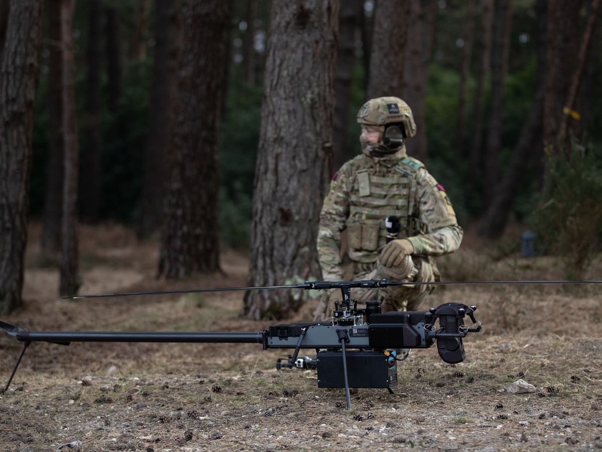 Healey announces £5 billion for military drones and lasers
