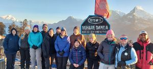 In the Annapurna Range the team completed a 38km trek over four days from Galeshwor to Mohare Dandi.