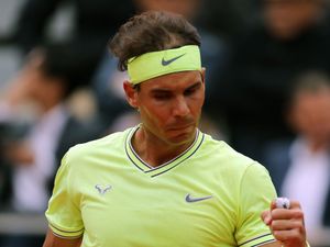 Rafael Nadal in action