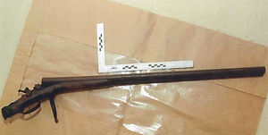The 12 bore double barrelled shotgun used to murder Cheryl