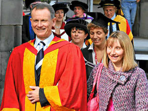 Supporting image for story: Blind Dave Heeley recieves honourary degree
