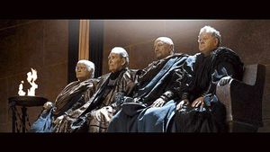 Screen legend – Katherine of Alexandria was to be Peter O'Toole's (second left) final film