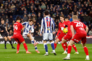 Callum Styles was denied early on. (Photo by Adam Fradgley/West Bromwich Albion FC via Getty Images)