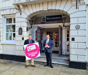  Councillor Iain Eadie with Mark Santy, general manager at The George Hotel