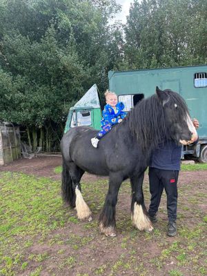 His mum says he loves horse riding