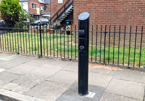 An electric car charging point in Coventry (Image: Ellie Brown/LDRS) 