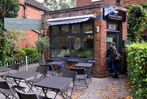 The outdoor seating area at Jacob's Table in Tettenhall