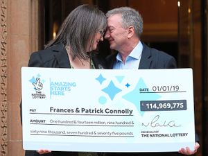 Supporting image for story: Couple to share £115m jackpot with loved ones