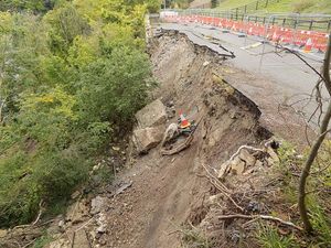 Supporting image for story: Hopes landslip-hit Chirk road will reopen this year after being closed for 12 months