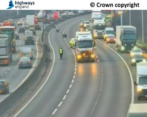 The broken down lorry. Photo: National Highways