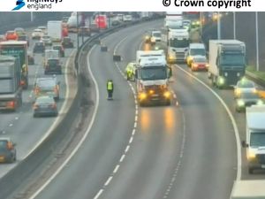 The broken down lorry. Photo: National Highways