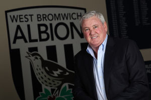 Steve Bruce Head Coach / Manager of West Bromwich Albion at The Hawthorns, the home stadium of West Bromwich Albion on February 4, 2022 in Walsall, England. (Photo by Adam Fradgley/West Bromwich Albion FC via Getty Images).