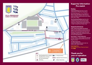 Fan information ahead of the game (Photo: AVFC)