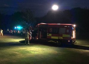 The cliff rescue at Llanymynech. Photo: @WelshpoolFire