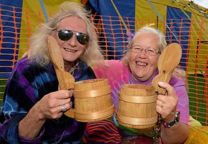 Tim and Dot Oakes raise a toast to the ever-popular festival