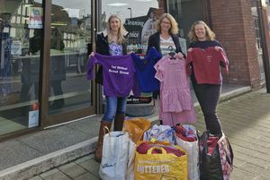 Councillor Zoe Turner of Shifnal Town Council, Catherine Rogers of St
Andrew’s Church and Jannene Dunkerley of Wood’s the Cleaners.