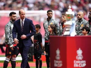 Supporting image for story: William meets teams as he attends all-Manchester FA Cup final