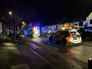 An ambulance and community first responders attended