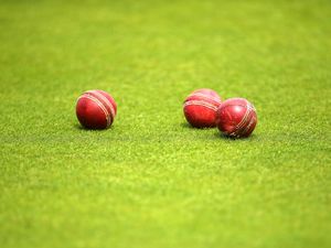 General view of cricket balls at an England nets session at Lord's