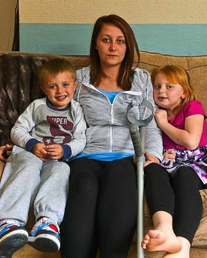 Mother of two Kelly Lysy, of Sidney Road, Ludlow, suffered serious injuries in the impact