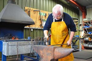 Hot stuff – a worker at the centre