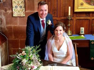 Supporting image for story: Wem couple tie the knot in a church's only wedding this year
