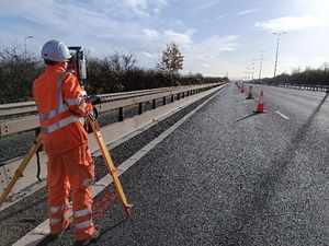 Supporting image for story: Drivers asked to be patient while M5 lane is shut and road surface inspected
