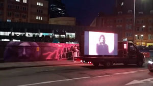 Crowds turned out, and left flowers at Black Sabbath Bridge, as a big screen TV played 'Mama I'm Coming Home', hours after the sad announcement of Ozzy's death on 22/07/25. 