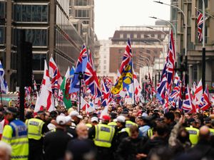 Supporting image for story: Thousands gather for Tommy Robinson’s protest as activist remains in custody