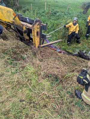 Using the farmer's telehandler - Pictures: Wellington Amber Watch
