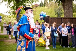 Town Crier Martin Wood opened the event