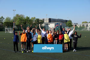 Tess Howard one of the other 15 athletes who will also receive funding put on a session for school children as Allwyn announced the recipients of the ChangeMaker fund.