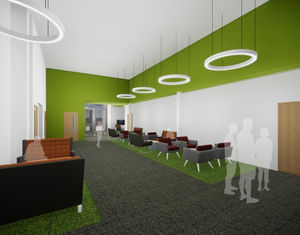An artist impression of how the new health and social care training centre will look