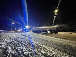 The lorry crashed south of the Heath Roundabout on the A41. Picture: Shropshire Fire and Rescue Service - @SFRS_JimBarker