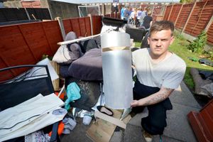 Jamie Booth who he is getting married in August and had made this post box for wedding messages that is now on the junk pile
