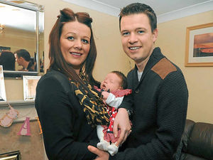 Supporting image for story: Norton Canes Couple's delight at first Mother's Day with baby