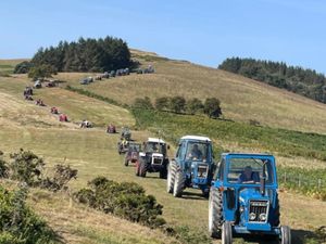 Supporting image for story: The 25th Llanddewi Tractor Run, starting from the village hall, had a record entry of over 30 tractors recently