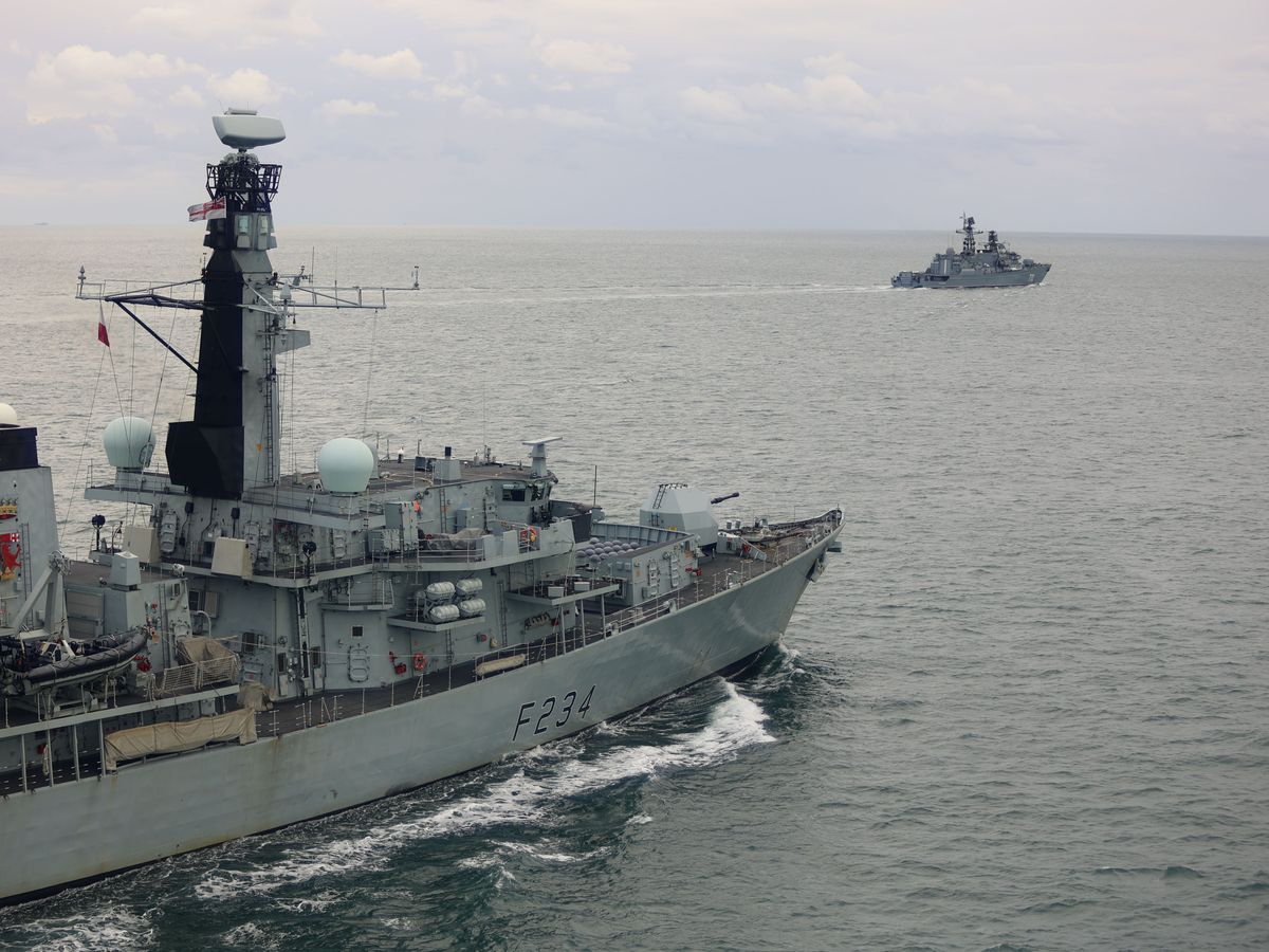 Royal Navy deployed to shadow Russian warship and freighter through British seas