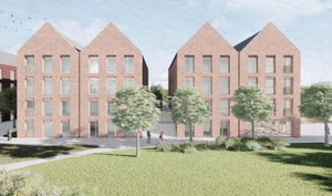 CGI showing the proposed apartment blocks B and C on the former Tower Ballroom site, in Edgbaston, Birmingham