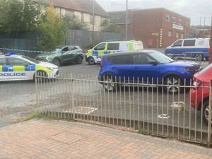 Supporting image for story: Images show police cordon put into place following incident in Stourbridge