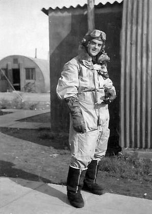 In flying kit in England.