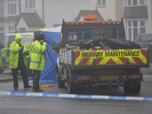 The pedestrian was hit by a truck in the crash this morning in Quinton