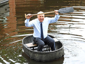 Supporting image for story: Watch: Steady now! Messing around on the Welshpool canal for new coracle event