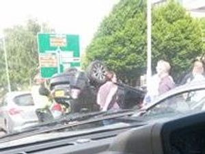 Supporting image for story: Car overturns in Wolverhampton ring road crash